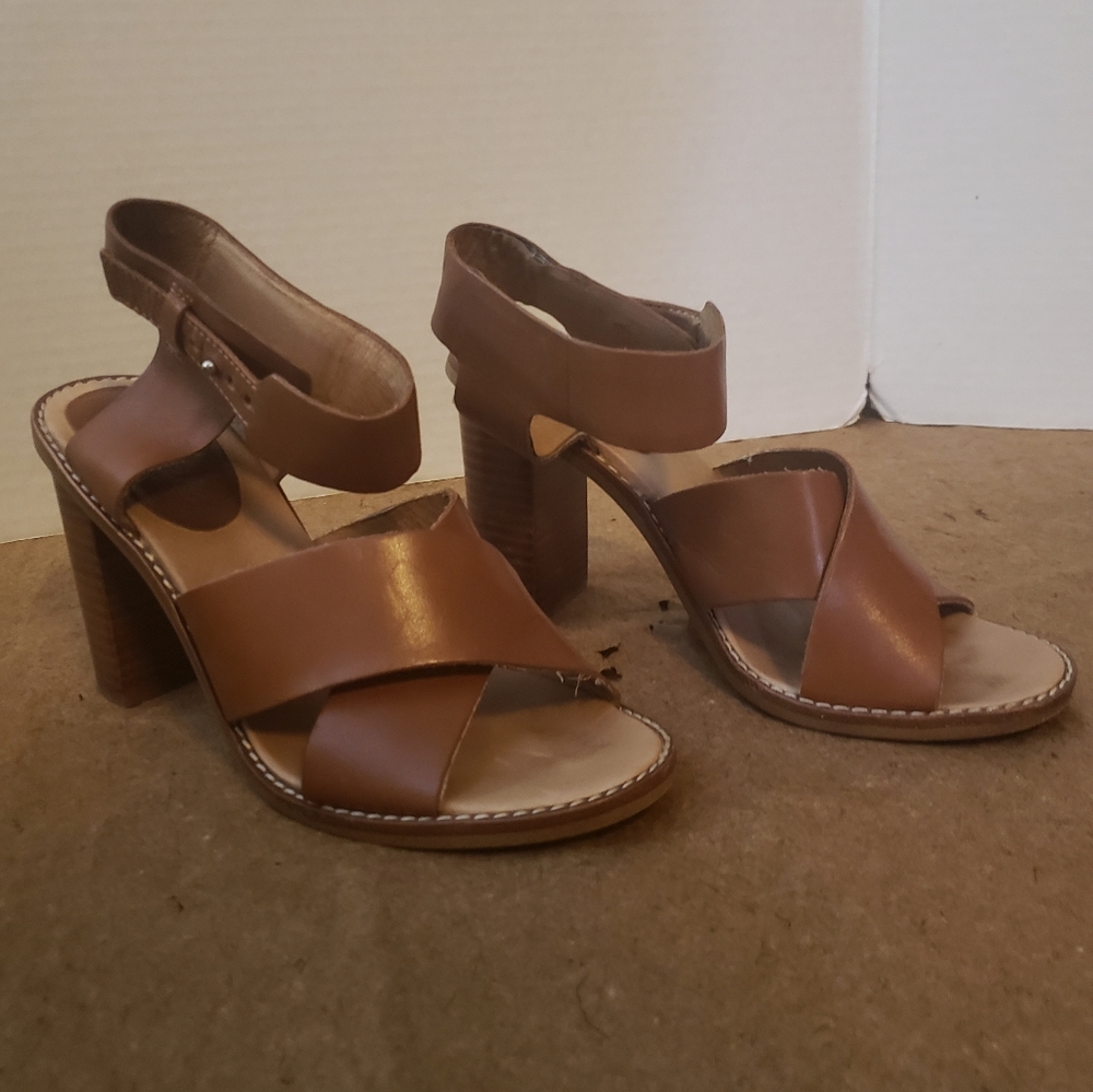 Madewell Frida Criss Cross Heel Sandals Cocoa